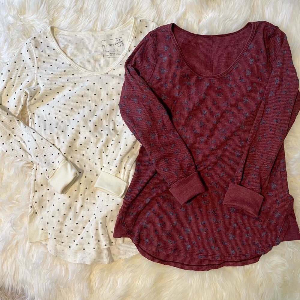 Free People (set of 2) thermal tops SMALL